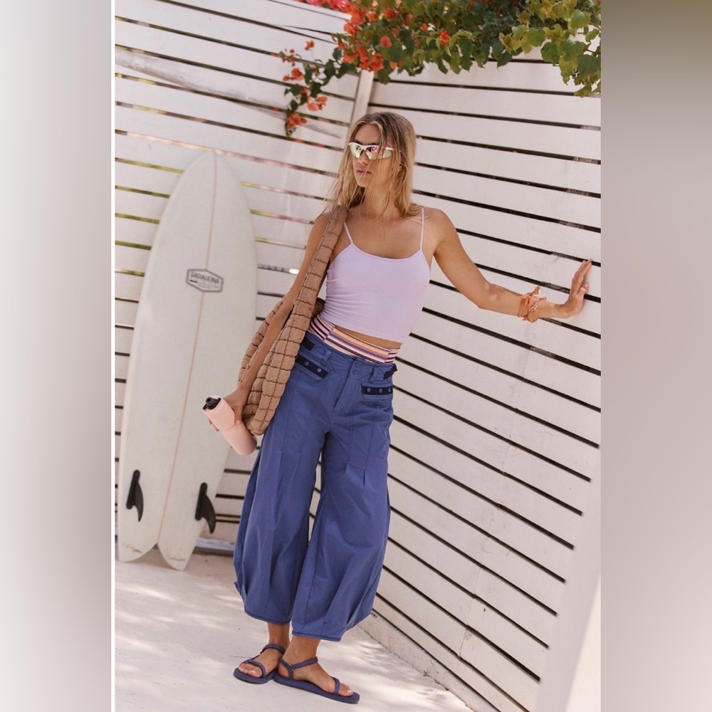 FP Movement by Free People Blue Wide-Leg Pants
